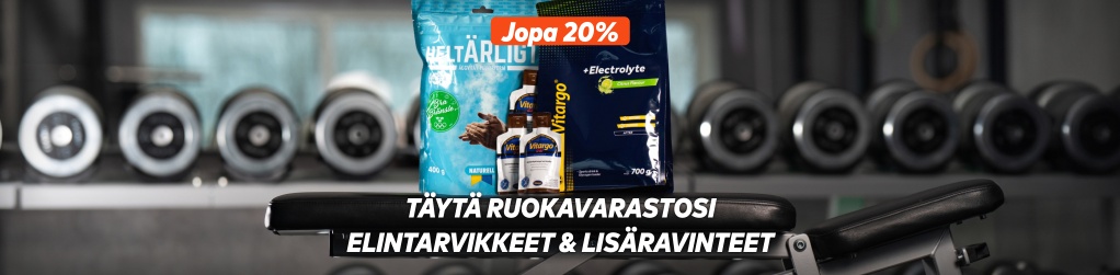 Elintarvikkeita ja lisravinteita jopa 20 %